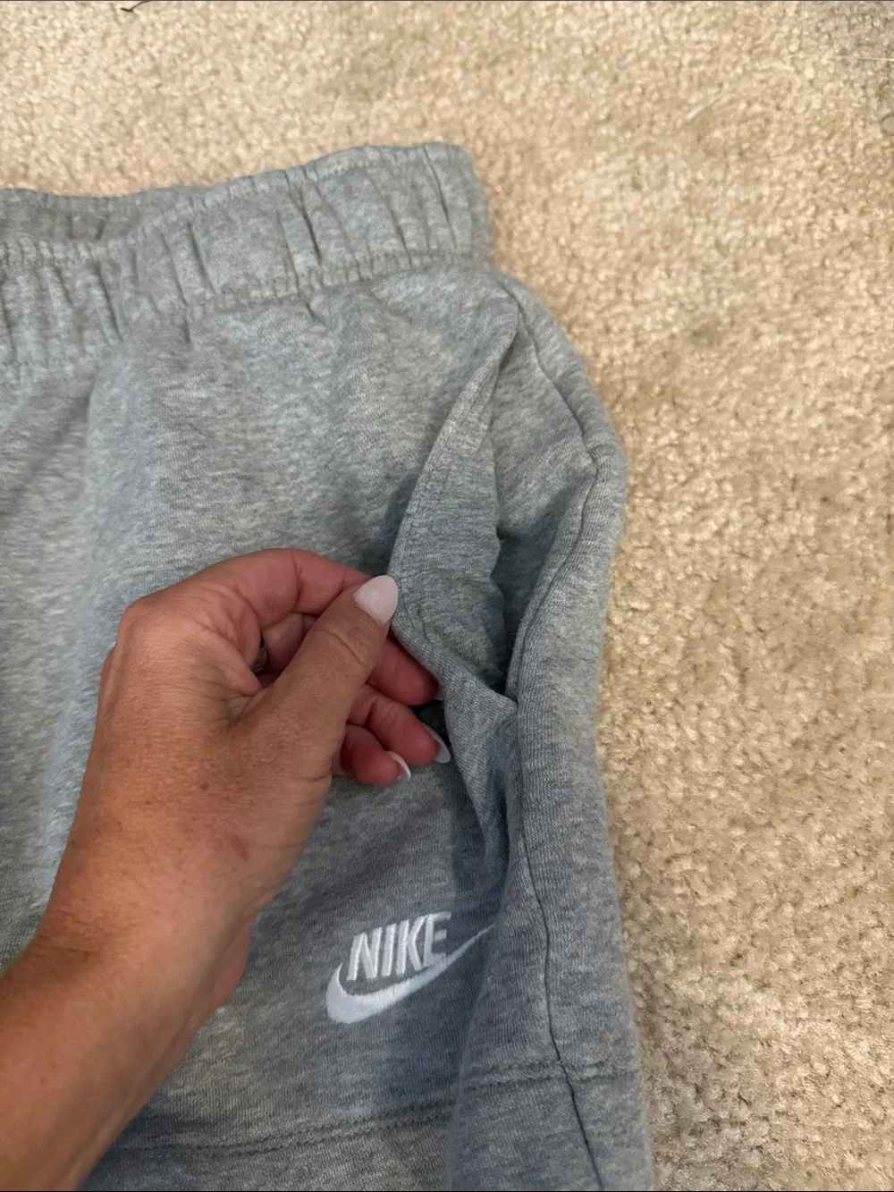 Nike Women’s Gray Athletic Logo Shorts